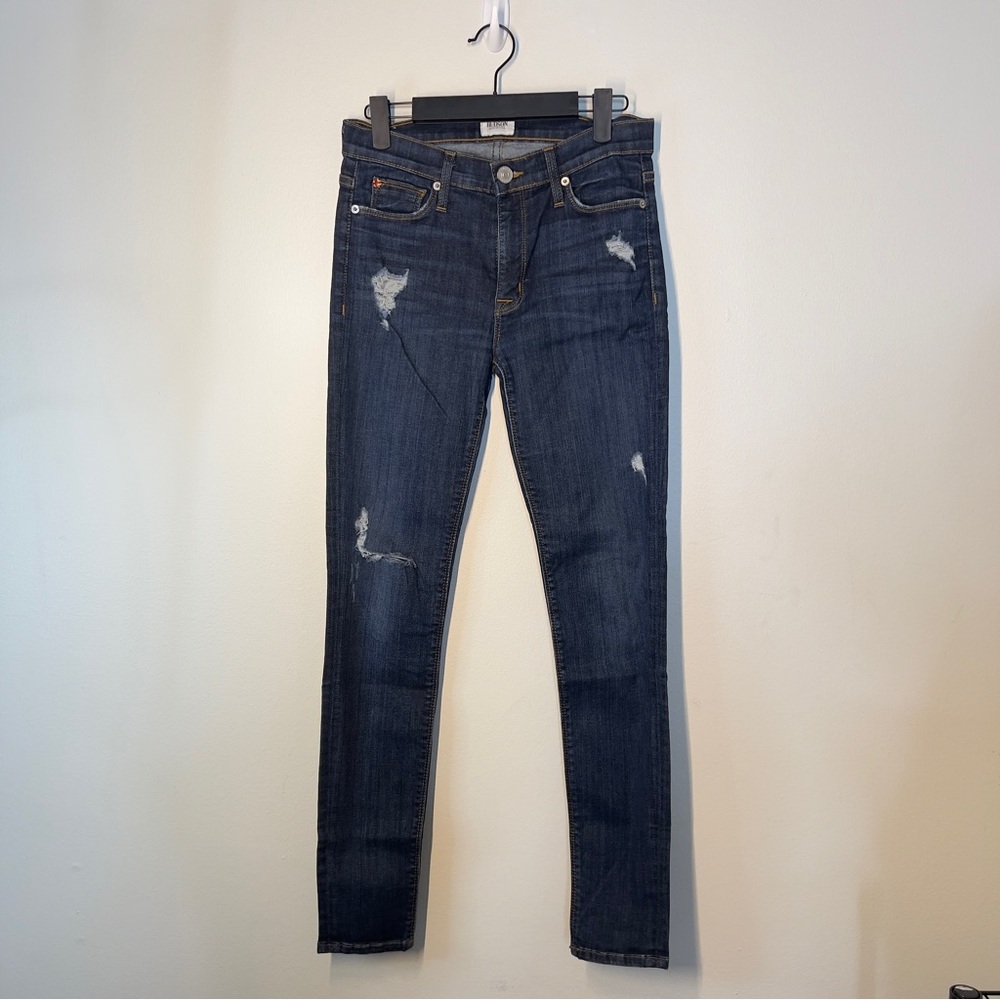HUDSON. Nico Super Skinny Mid Rise Blue Denim size 27